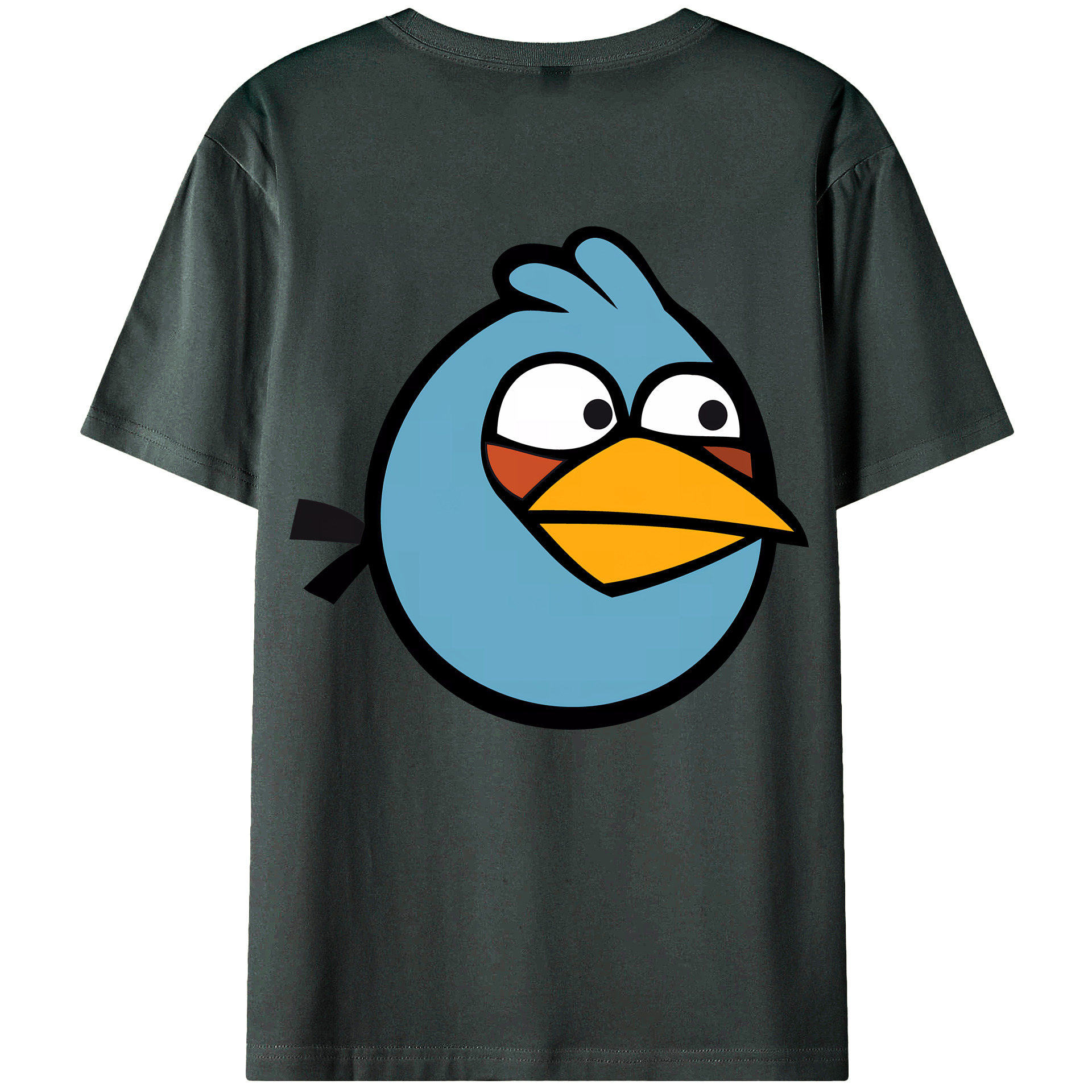 （画像用） Angry Birds アングリーバード 綿100％ メンズ半袖Tシャツ（バックプリント） 通気性